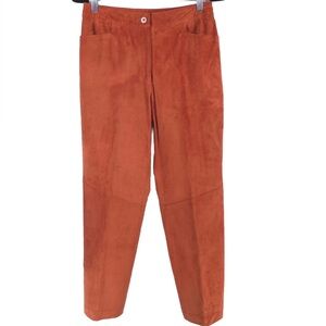 PERUVIAN CONNECTION 100% LEATHER Suede Straight Pants USA🇺🇸MADE Size 10‎